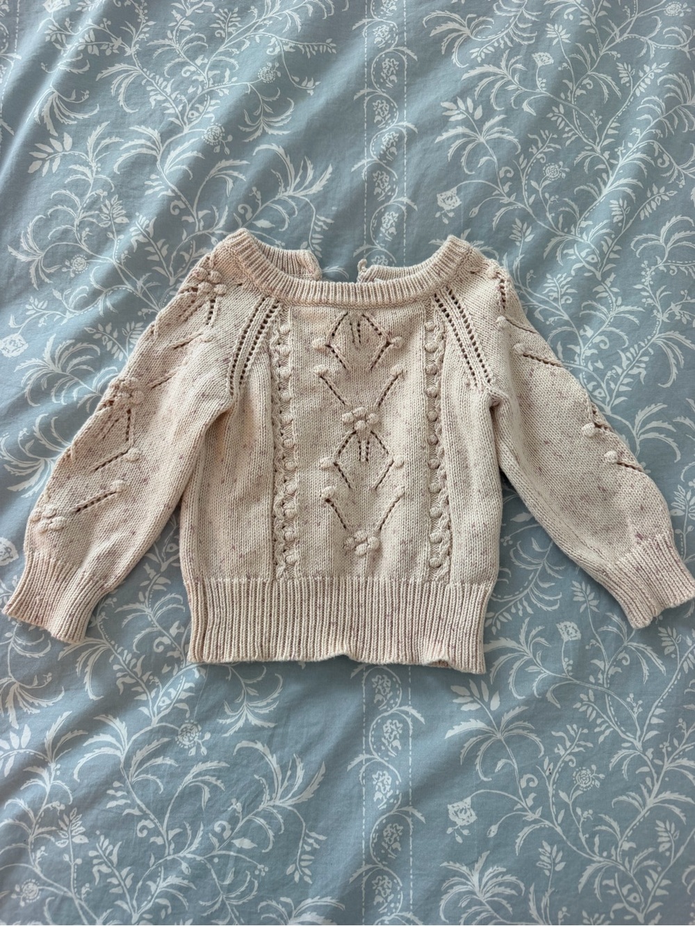 Jamie Kay Cream Cable Knit Scoop Neck Sweater